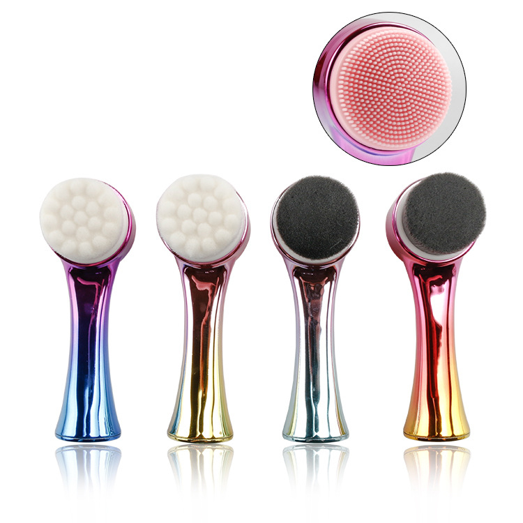 New 3D Face Cleaning Brush Concave And Convex Point Super Soft Silicone Facial Cleansing Brush