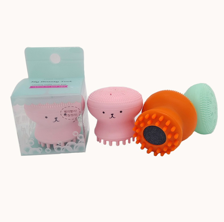 New arrival octopus facial cleansing brush silicone brush makeup baby shower brush