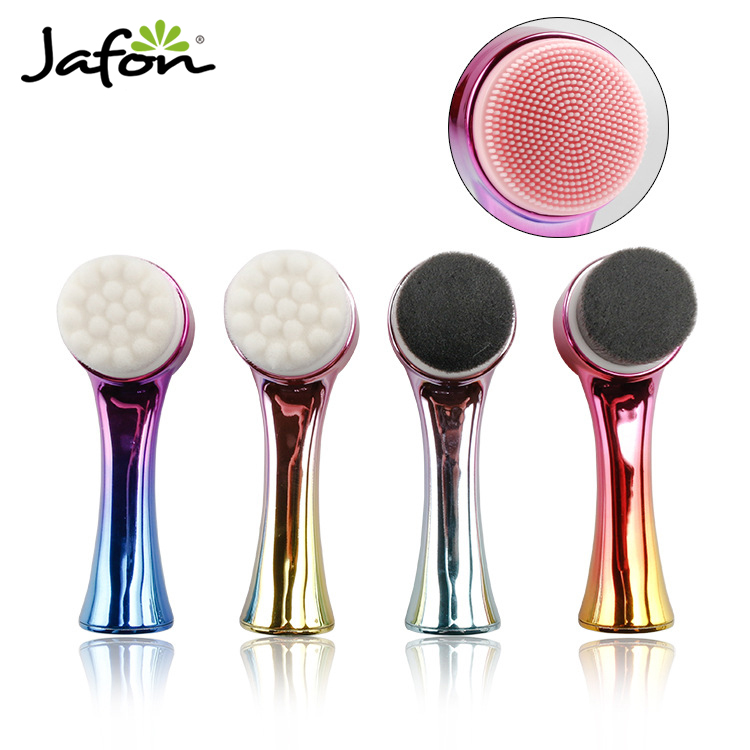 New 3D Face Cleaning Brush Concave And Convex Point Super Soft Silicone Facial Cleansing Brush