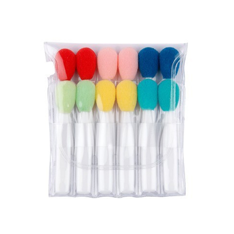 Colorful sponge tip eyeshadow applicators 12 pieces one pack