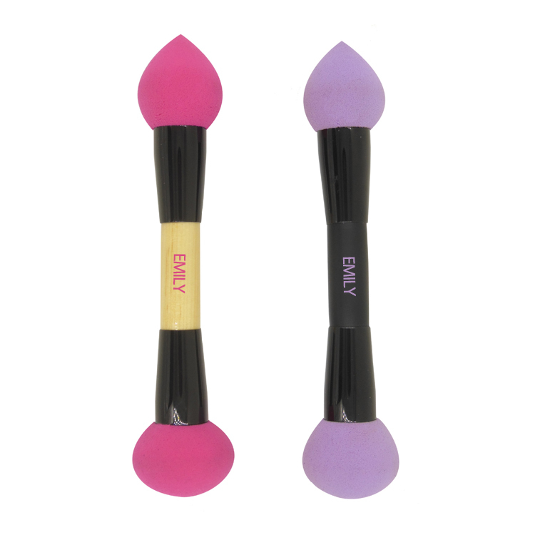 Dual end latex free makeup sponge stick beauty cosmetic blender makeup sponge